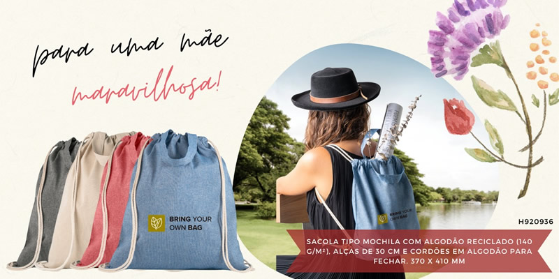 Sacola tipo mochila Personalizada H920936