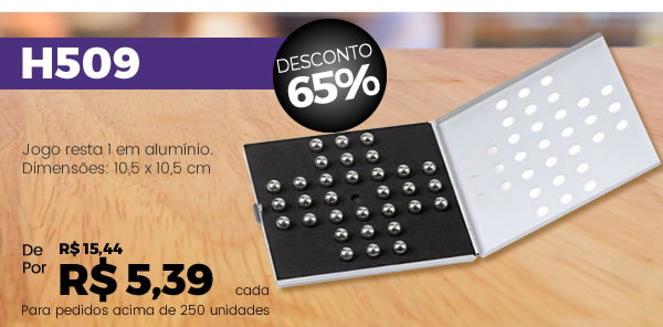 H509 Jogo resta 1 em alumínio.Dimensões: 10,5 x 10,5 cm
