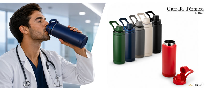 Garrafa Térmica 600ml Personalizado - H3620 Garrafa Térmica 600ml Personalizado - H3620