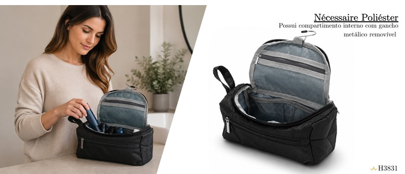 Nécessaire Poliéster Personalizada - H3831 Nécessaire Poliéster Personalizada - H3831