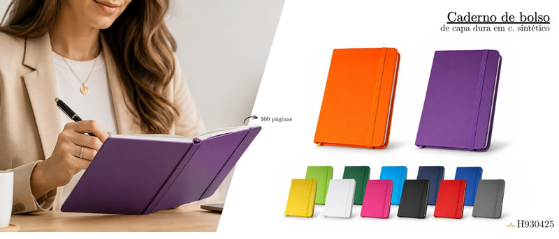 Caderno de Bolso Personalizado Capa Dura H930425