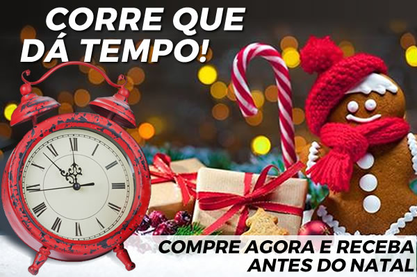 Corre que dá tempo de comprar os brindes Personalizados - Compre agora e receba antes do Natal