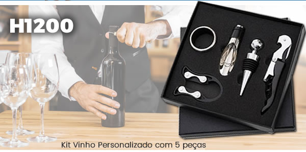 H1200 Kit Vinho Personalizado com 5 peças