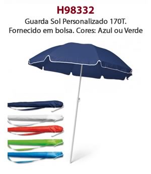 H98332 - Guarda Sol Personalizado 170T. Fornecido em bolsa. Cores: Azul ou Verde