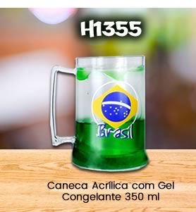 H1355 Caneca Acrílica com Gel Congelante 350 ml