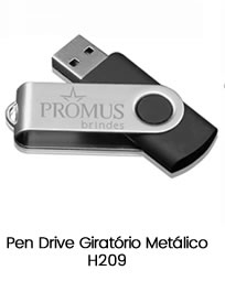 Pen Drive Giratório Metálico H209