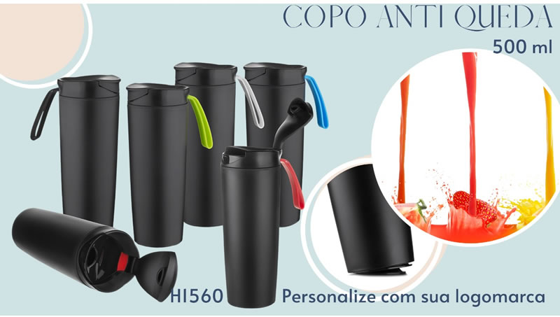 Personalize com a sua marca Copo Anti Queda