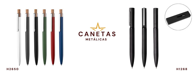 Canetas Personalizadas H2650 e H1268