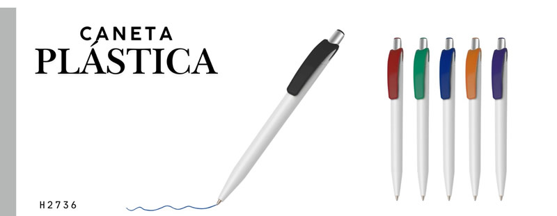 Caneta Plástica Personalizada H2736