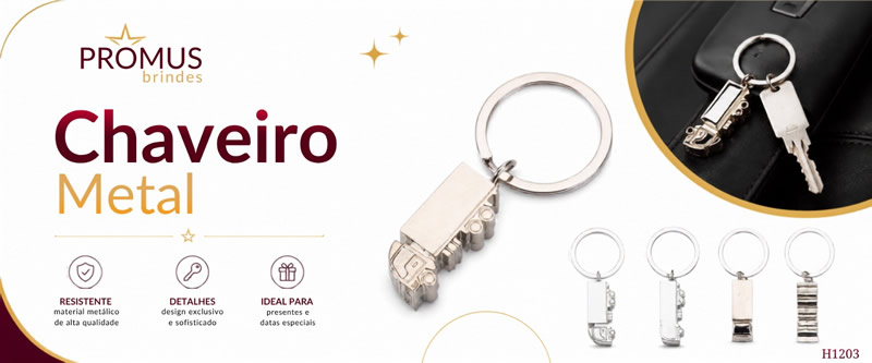 Chaveiro de metal Formato de Caminhão Personalizado para Brindes H1203 Chaveiro de metal Formato de Caminhão Personalizado para Brindes H1203
