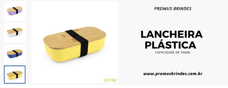 Lancheira Plástica Personalizada H3142