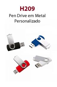 H209 - Pen Drive em Metal Personalizado