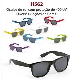 H562 Óculos de sol com proteção de 400 UVDiversas Opções de Cores.