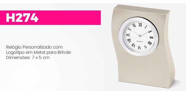 H274 Relógio Personalizado com Logotipo em Metal para Brinde H274 Relógio Personalizado com Logotipo em Metal para BrindeDimensões: 7 x 5 cm