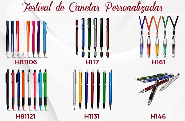 Festival de Canetas Personalizadas