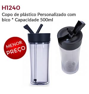 H1240 - Copo de Plástico Personalizado com Bico