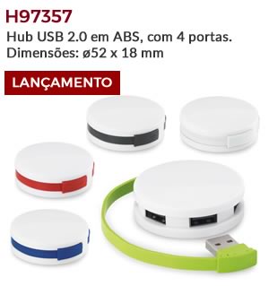 H97357 - Hub USB 2.0 em ABS