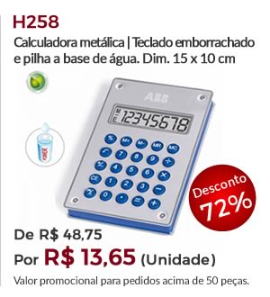 H258 - Calculadora Metálica personalizada