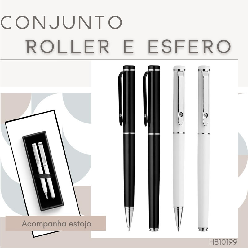 Conjunto Roller e Esferográfica personalizado H810199