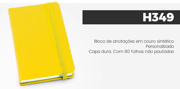 H349 Bloco de anotações em couro sintético Personalizado capa dura com 80 folhas não pautadas