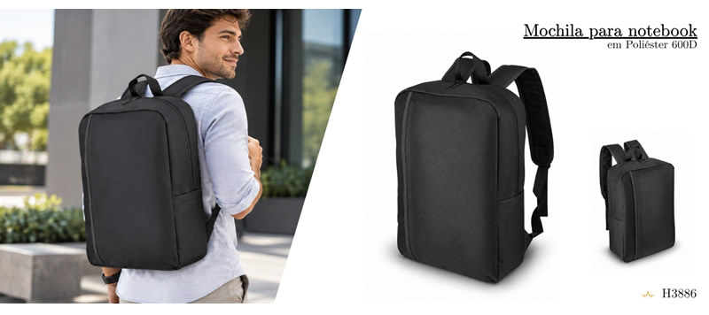 Mochila para Notebook em Poliéster 600D Personalizada - H3886