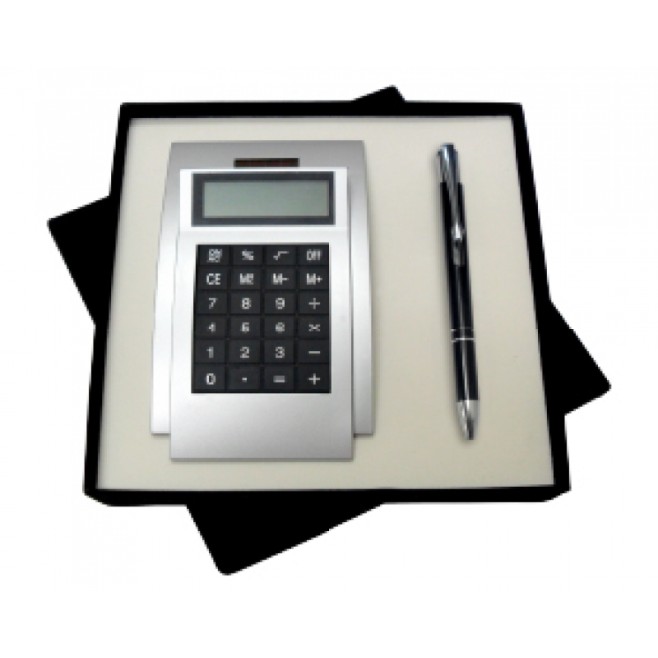 Kit Calculadora com Caneta Personalizada para Brindes H263