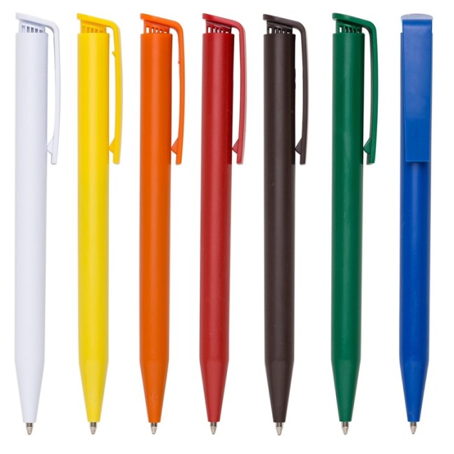 Caneta pvc leitosa inteira colorida Personalizada para Brindes H1179