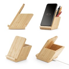 Carregador wireless em bambu personalizado H570940