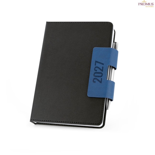Agenda A5 Personalizada Capa Dura em PU com Caneta e Fecho Magnético
