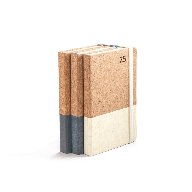 Agenda em cortiça e linho para Brinde Personalizado H660199