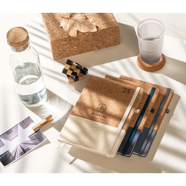 Agenda em cortiça e linho para Brinde Personalizado H660199