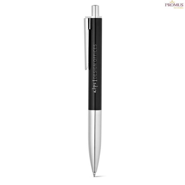 Caneta Esferográfica em alumínio com escrita em preto Personalizada H910333