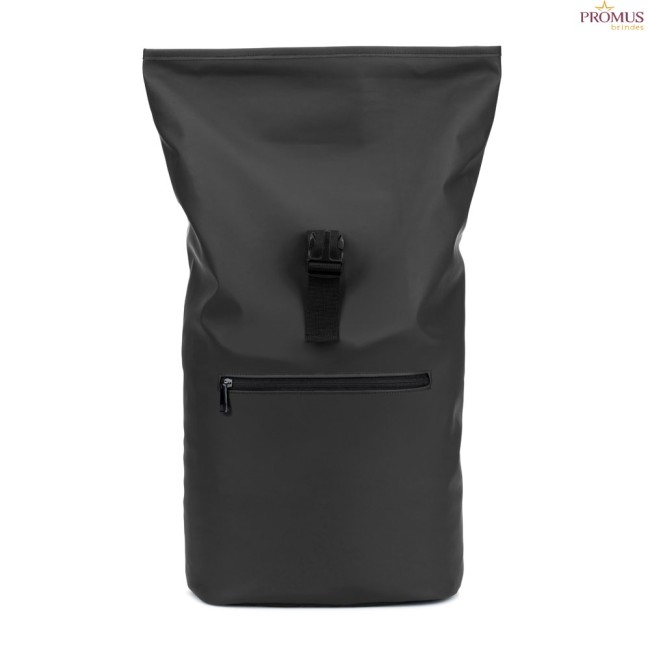 Mochila Roll Top Personalizada em PU com Bolso para Notebook 16" H920534