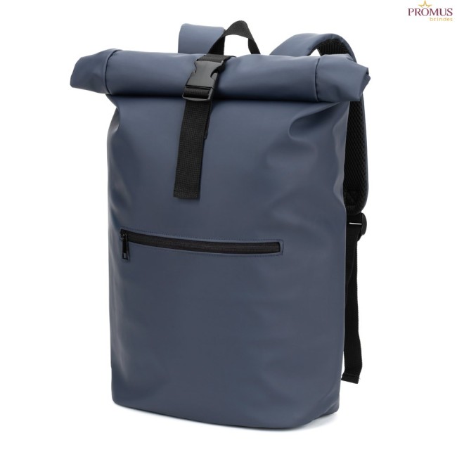 Mochila Roll Top Personalizada em PU com Bolso para Notebook 16" H920534