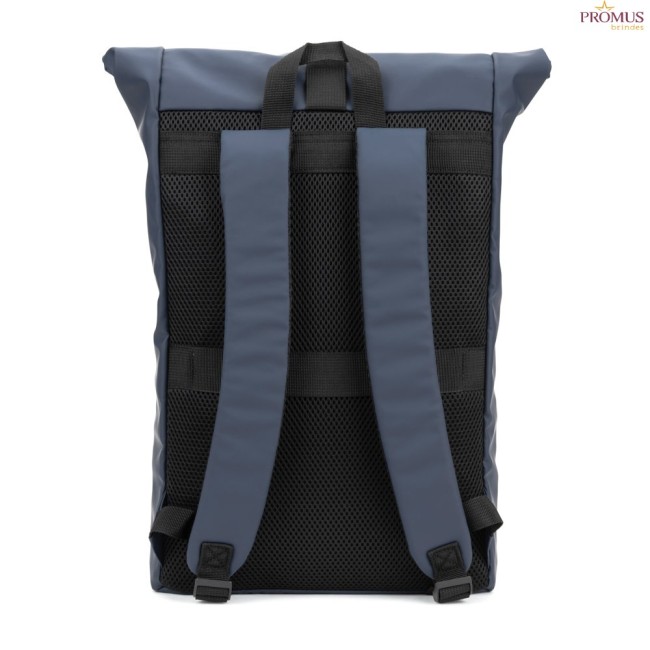 Mochila Roll Top Personalizada em PU com Bolso para Notebook 16" H920534