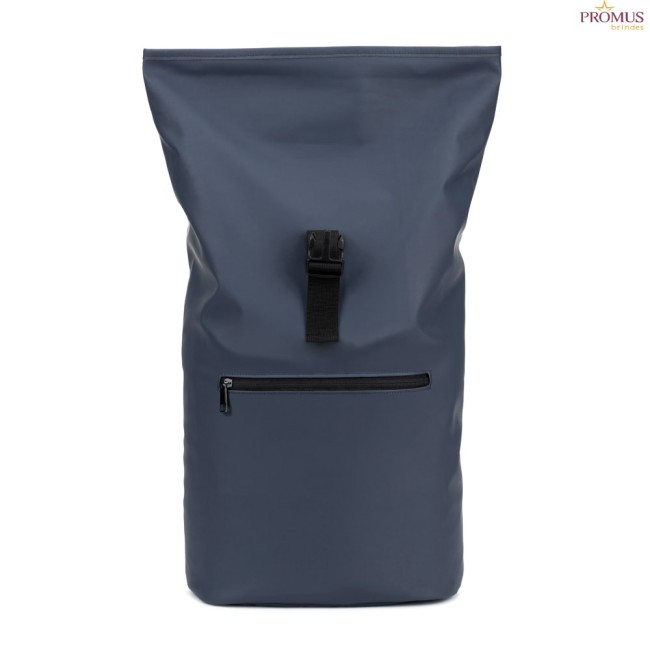 Mochila Roll Top Personalizada em PU com Bolso para Notebook 16" H920534