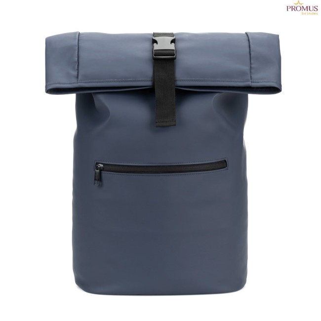 Mochila Roll Top Personalizada em PU com Bolso para Notebook 16" H920534