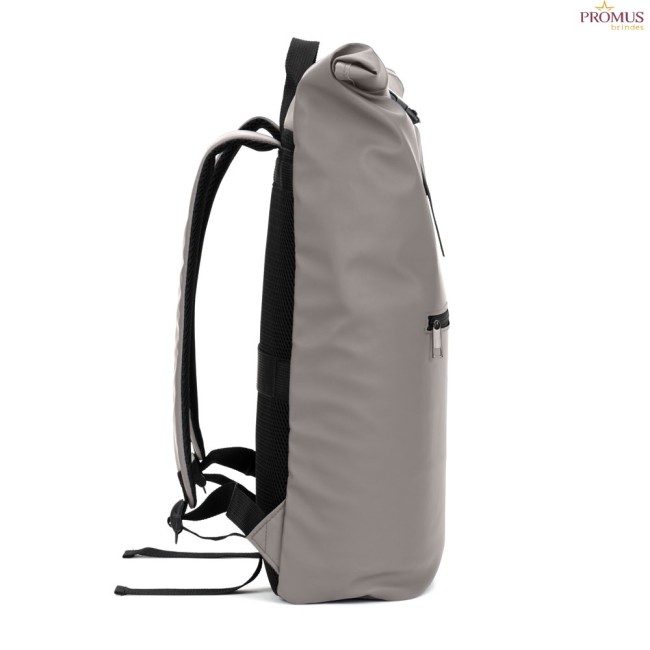 Mochila Roll Top Personalizada em PU com Bolso para Notebook 16" H920534