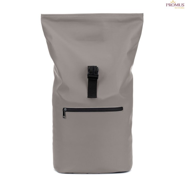 Mochila Roll Top Personalizada em PU com Bolso para Notebook 16" H920534
