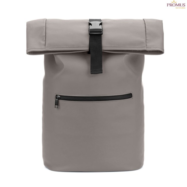 Mochila Roll Top Personalizada em PU com Bolso para Notebook 16" H920534