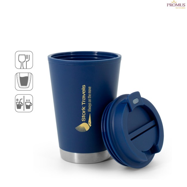 Copo Térmico de Viagem Personalizado 410ml à Prova de Vazamento H940386