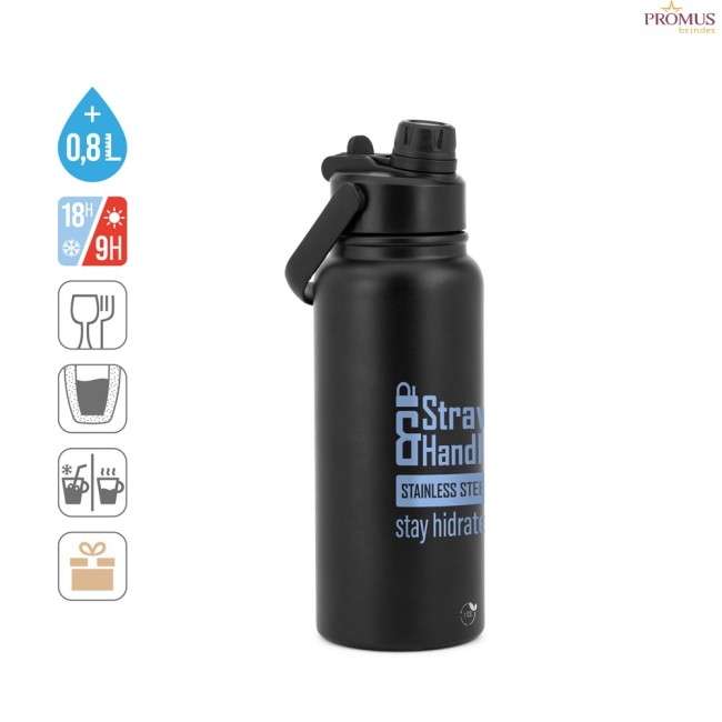 Garrafa Térmica Personalizada 830ml Aço Inox Reciclado H940389
