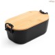 Marmita Hermética Personalizada em PP com Tampa de Bambu – H940390