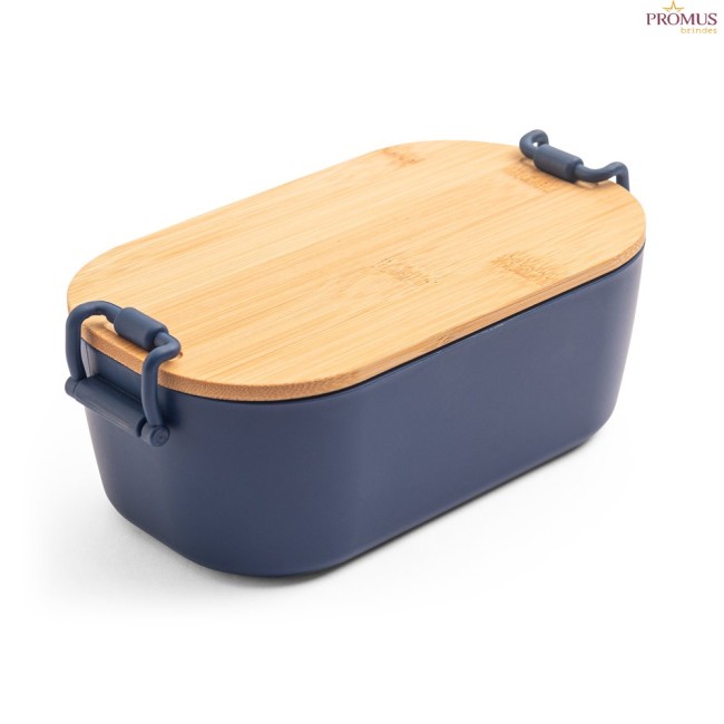 Marmita Hermética Personalizada em PP com Tampa de Bambu – H940390