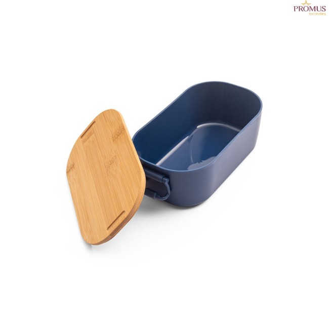 Marmita Hermética Personalizada em PP com Tampa de Bambu – H940390