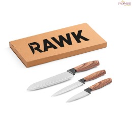 Conjunto de 3 Facas de Cozinha Personalizadas Aço Inox H940395