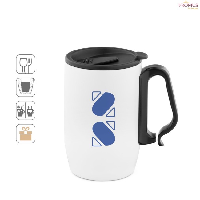 Caneca Térmica de Viagem Personalizada 400ml Aço Inox H940434