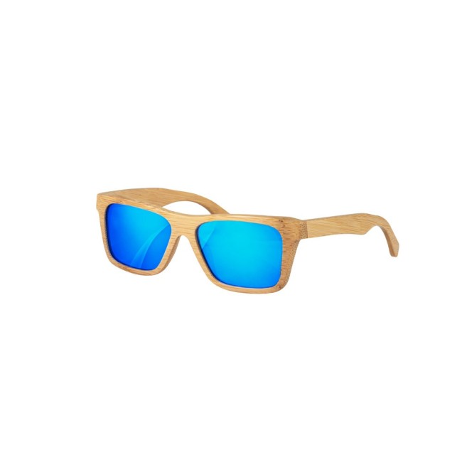 Óculos de sol em bambu om lentes espelhadas Personalizado H980140
