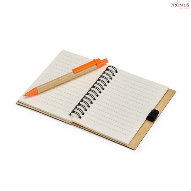 Caderno Ecológico com Caneta Personalizado - H3209
