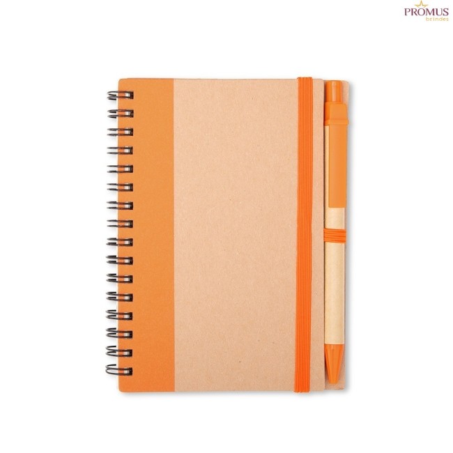 Caderno Ecológico com Caneta Personalizado - H3809